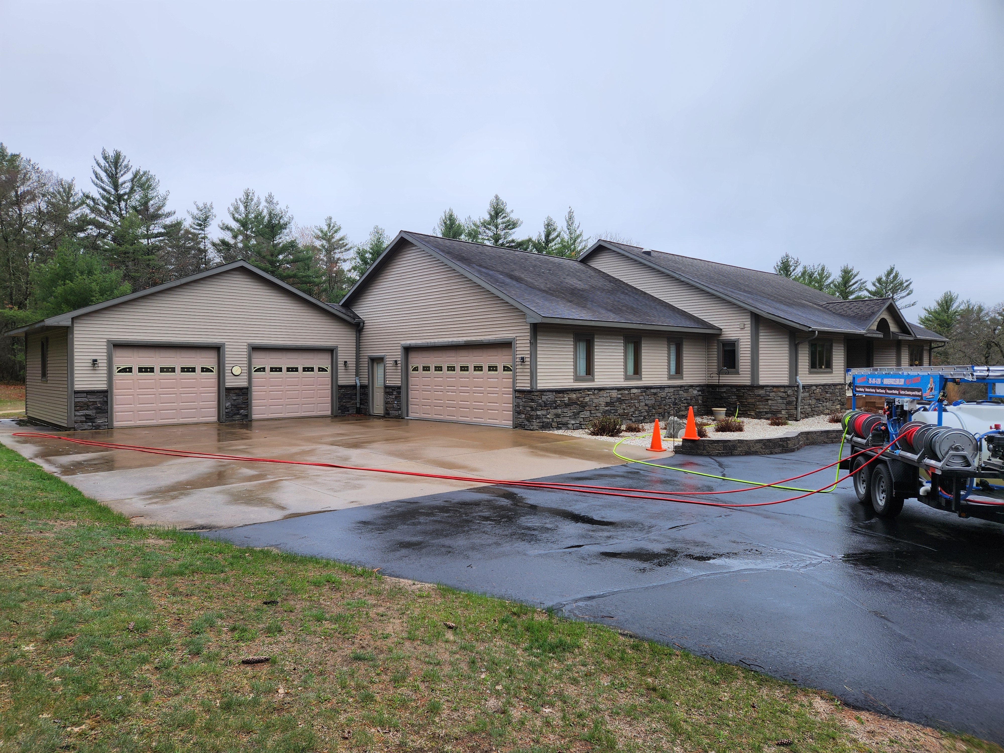 Top Quality House Washing and Gutter Cleaning completed in Black River Falls, WI